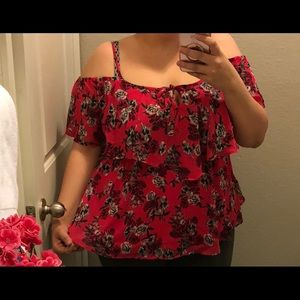 Torrid Floral Cold Shoulder Top
